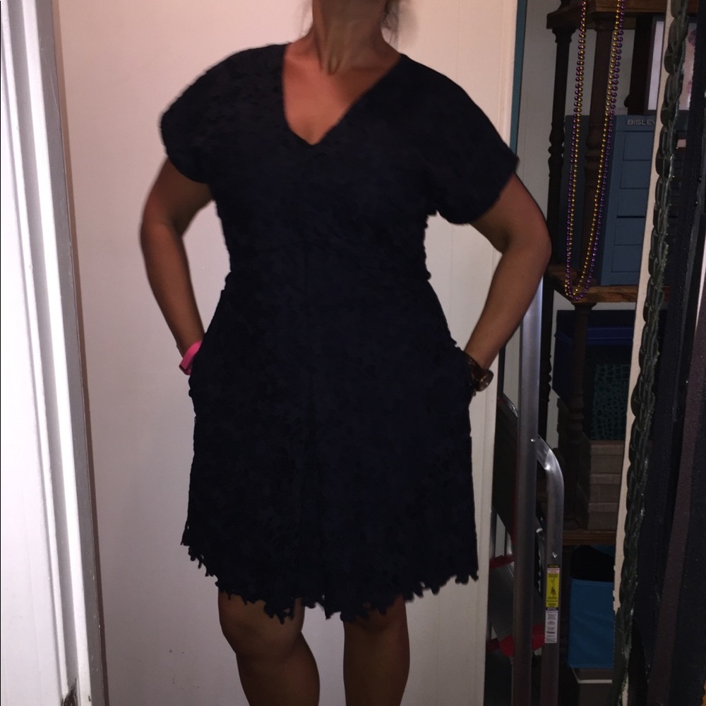 Banana Republic floral appliqué cocktail dress